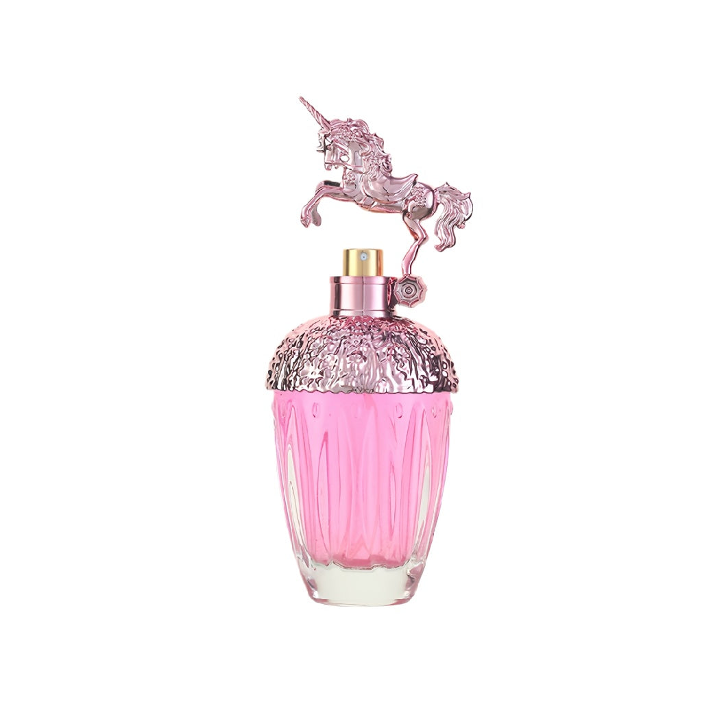 Eau de Parfum féerique en flacon rose avec bouchon licorne – 80 ml